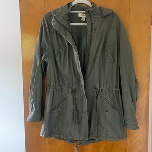 Women’s army green utility jacket